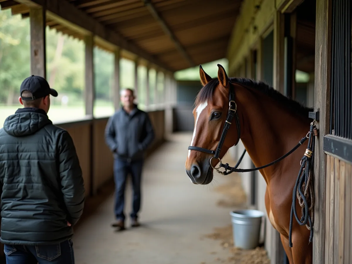 Horse listening to a calm human voice