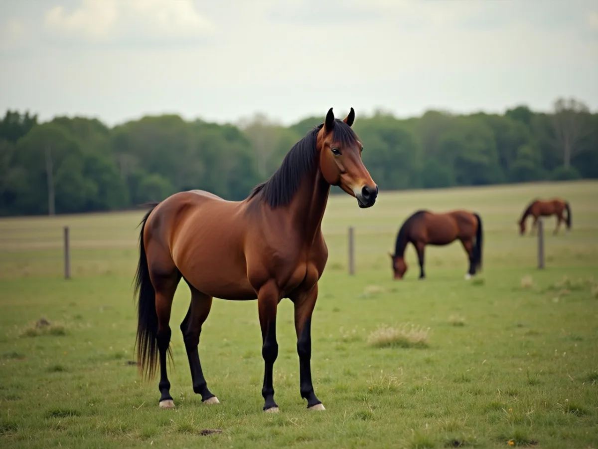 Horse watching a distant field