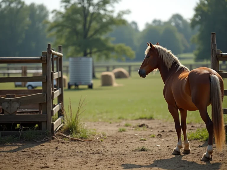 Horse alert in unfamiliar pasture