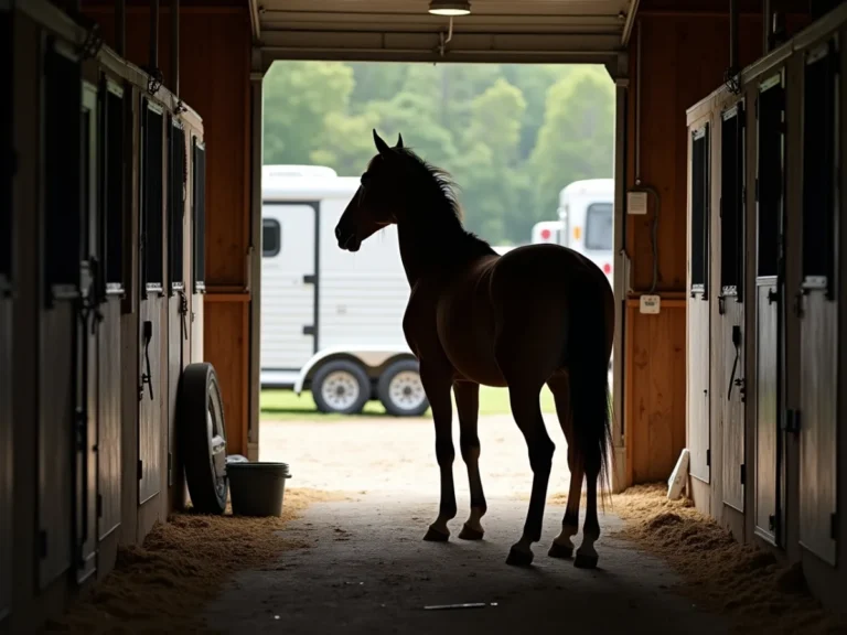 Horse startled by a sudden sound
