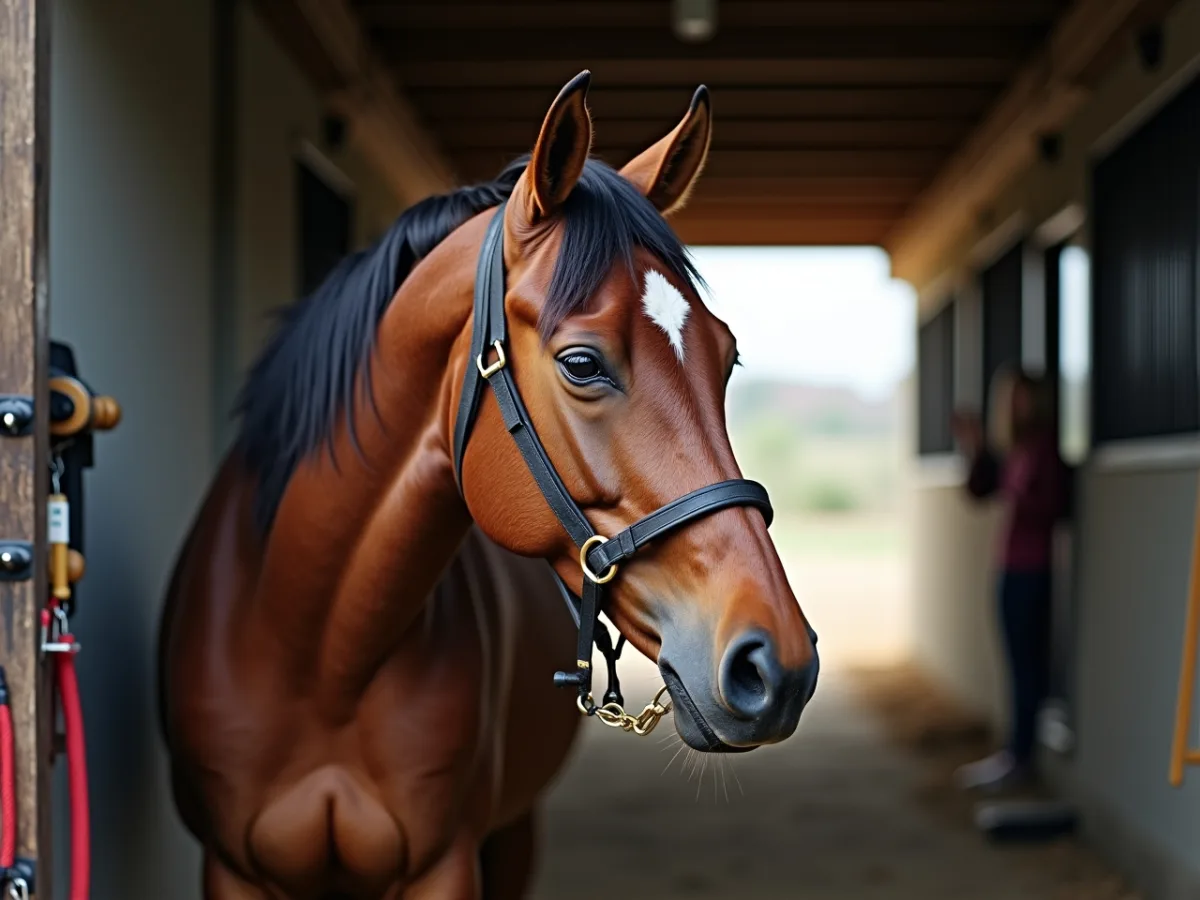 Horse reacting to a small hand movement